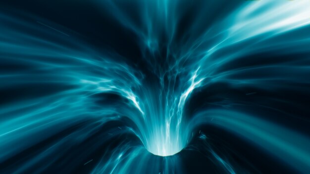 Premium Photo | Blue wormhole time vortex space