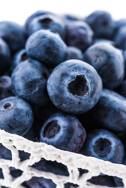 Download Blueberry basket isolated on white | Free Photo