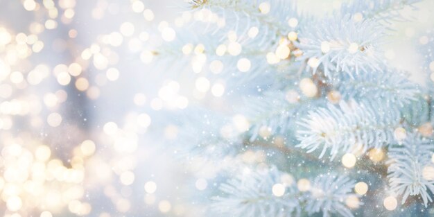 Premium Photo | Blurred background. christmas and new year holidays ...