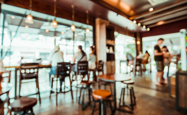 Blurred coffee shop background | Premium Photo