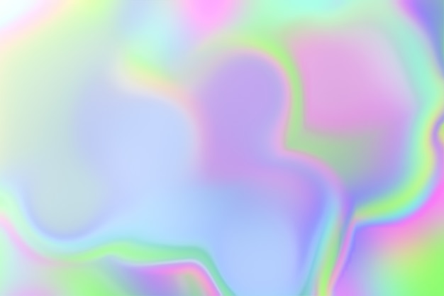 Blurred iridescent diagonal background of smooth holographic paper. Premium Photo