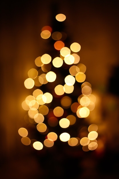 Premium Photo | Blurred lights of the christmas tree