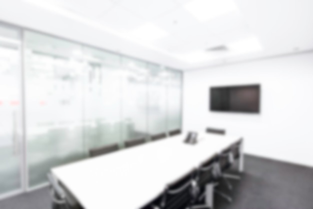 Premium Photo | Blurred modern meeting room with tables and chairs