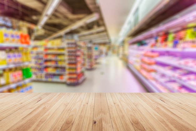 Blurred supermarket interior | Premium Photo