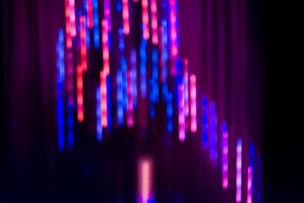 Bokeh lights on black background. bokeh abstract lights background. Premium Photo