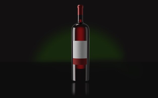 Premium Photo | Bottle of red wine in a dark background