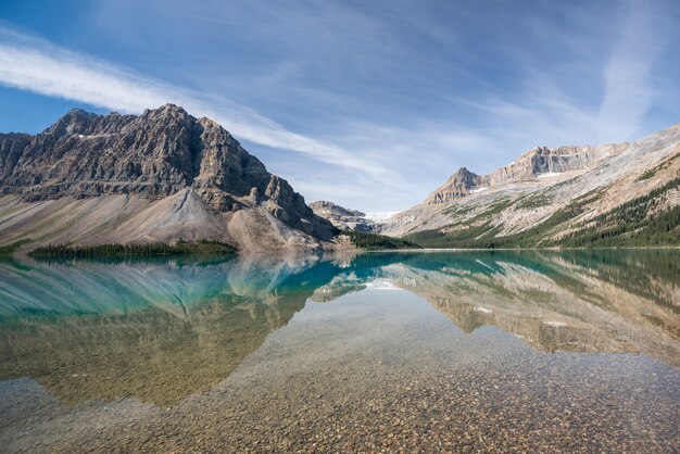 Premium Photo | Bow lake, banff national park, alberta, canada