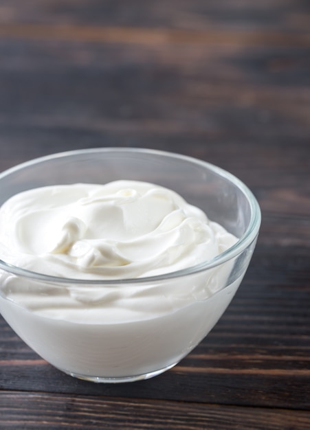 Premium Photo | Bowl of greek yogurt