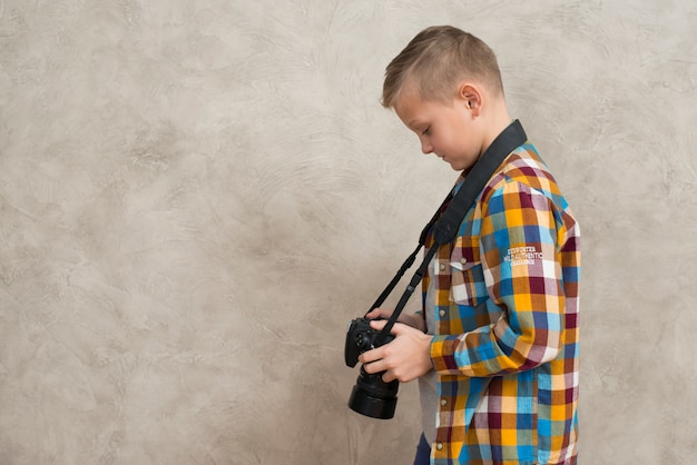 Free Photo | Boy with camera