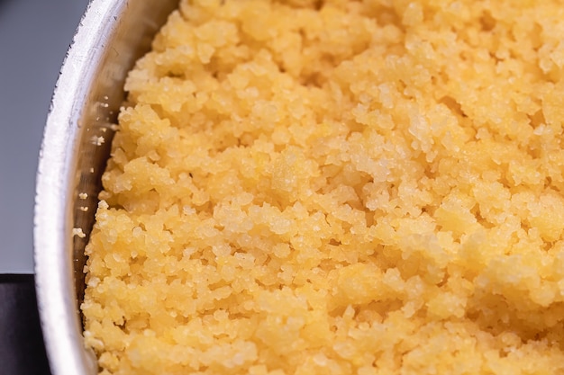 Premium Photo | Brazilian couscous in macro photography about