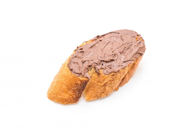 Download Bread with chocolate hazelnut spread | Premium Photo
