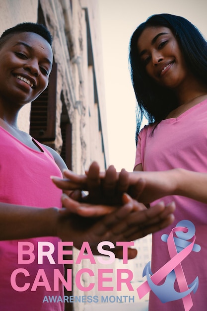 Premium Photo | Breast cancer awareness message