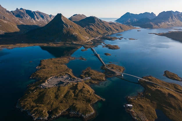 Premium Photo | Breathtaking aerial shot of the mountainous landscape ...