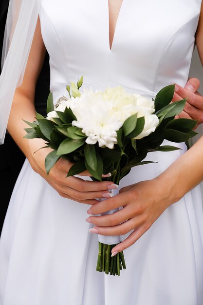 The Bride In An Elegant Weddin