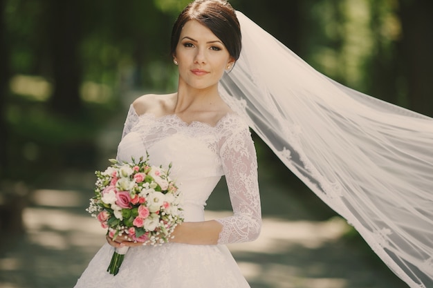 bride with veil