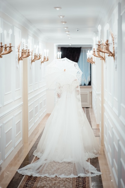 full white umbrella dress