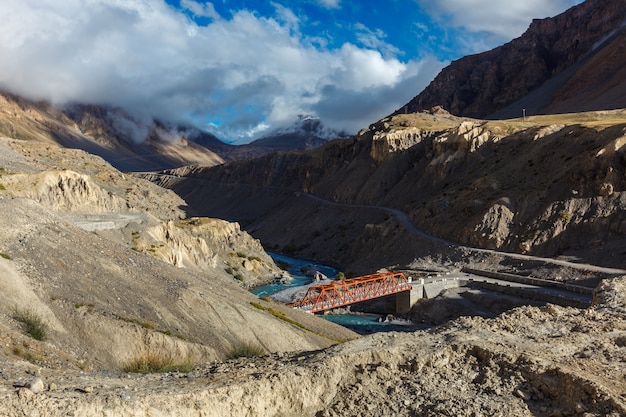 Premium Photo Bridge Over Spiti River Spiti Valley Himachal Pradesh India