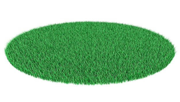 明るい緑の芝生の3dイラスト プレミアム写真