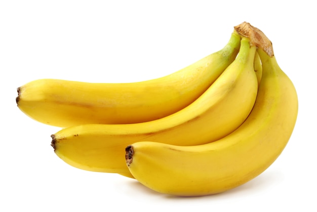 Premium Photo | Bright yellow bananas on white