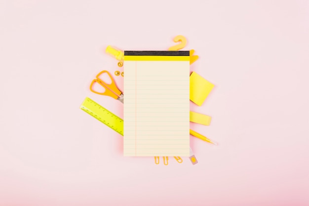 Bright Yellow Office Supplies Empty Notepad 23 2147843317 