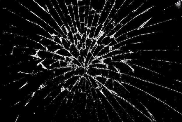 割れたガラス 背景として黒の粉々に砕けたガラス プレミアム写真