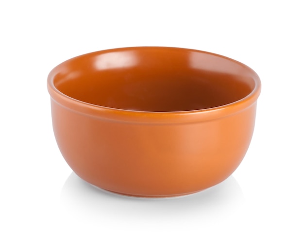 Premium Photo | Brown bowl isolated on a white background