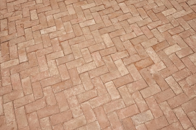 Premium Photo Brown brick  walkway  of texture  background 