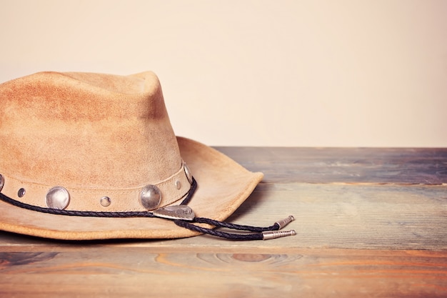 hat on table