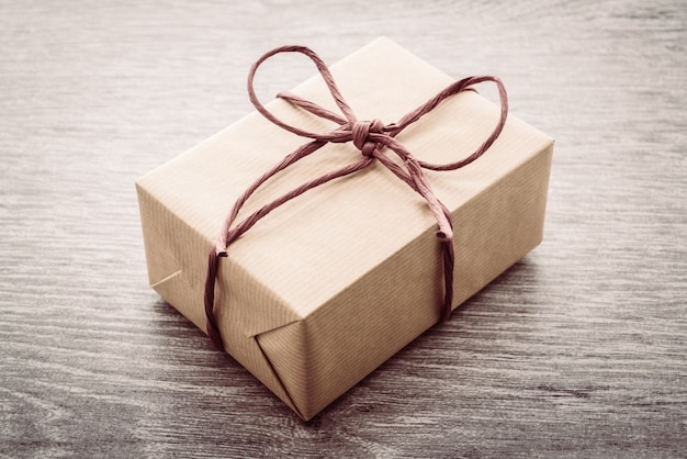 Free Photo | Brown gift box