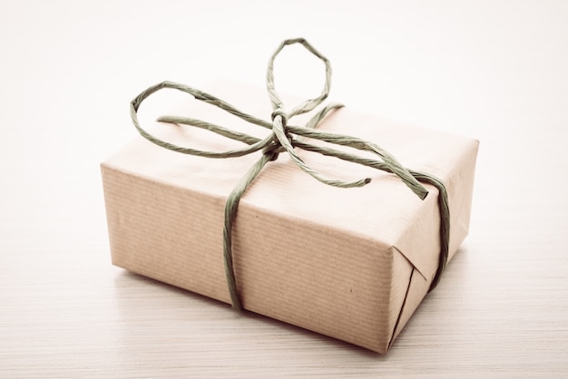 Free Photo | Brown gift box