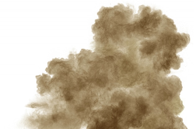 Premium Photo | Brown smoke on white background. brown dust particle ...