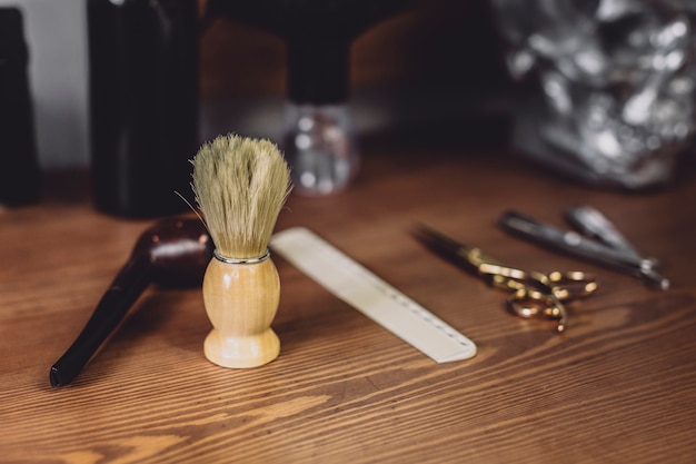 Premium Photo | Brush and haircut equipment