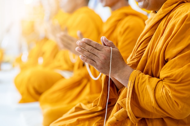 Premium Photo | Buddhist Monks Chant Buddhist Rituals