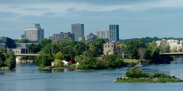 Premium Photo | Buildings at the waterfront, victoria island, ottawa ...