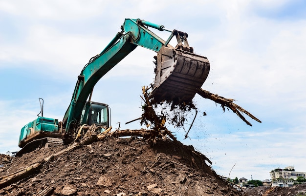 Bulldozer foreground  Photo | Free Download