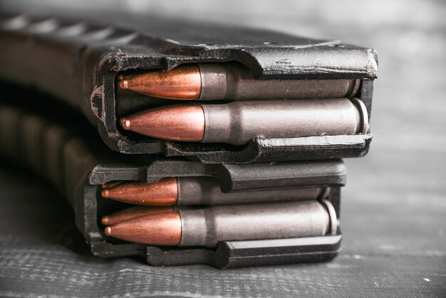 Premium Photo | Bullets of 7.62 mm caliber.