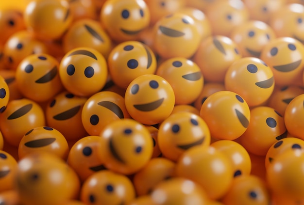 Premium Photo A Bunch Of Smiley Emoticons