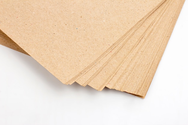 Premium Photo | Bundle of plain paper on a white