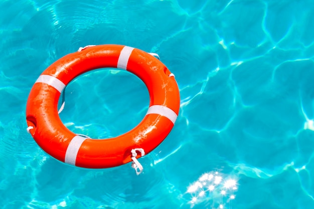 Premium Photo | Buoy orange floating in perfect tropical beach