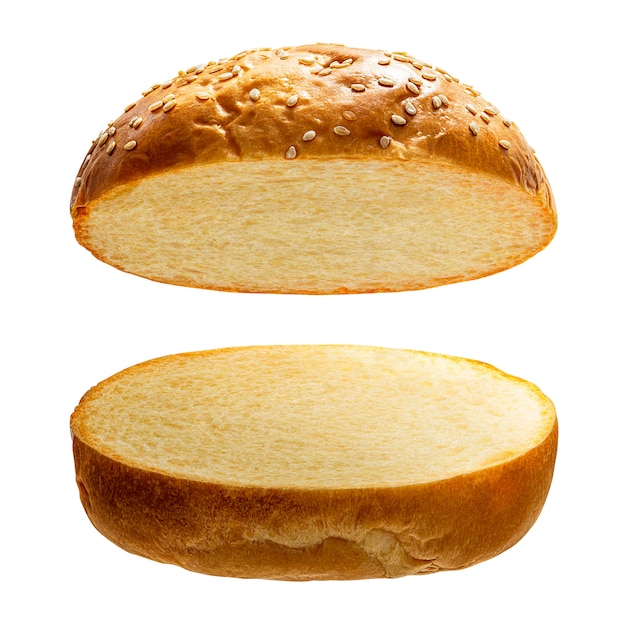 Premium Photo Burger breads on white