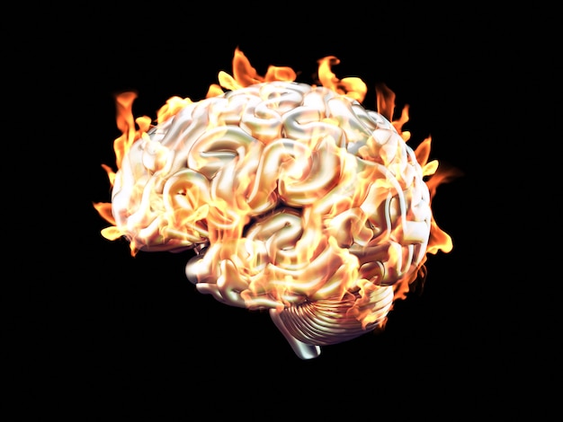 Premium Photo Burning Brain