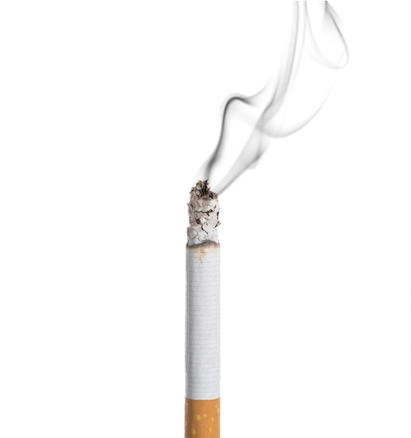 Free Photo | Burning cigarette on white background