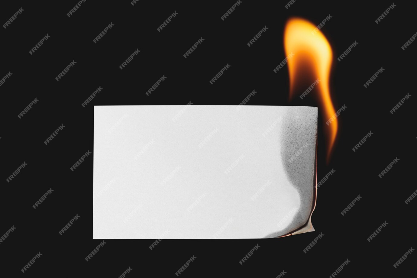 Free Photo | Burning paper, realistic flame with blank design space