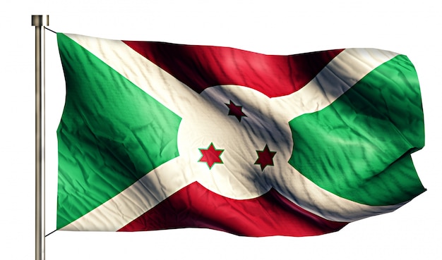 Free Photo Burundi National Flag Isolated 3d White Background