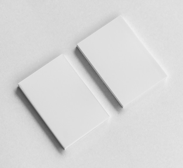 Business Card Stack On Paper White Background Photo