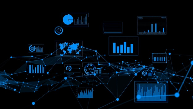 Premium Photo | Business data and financial figures visualiser graphic