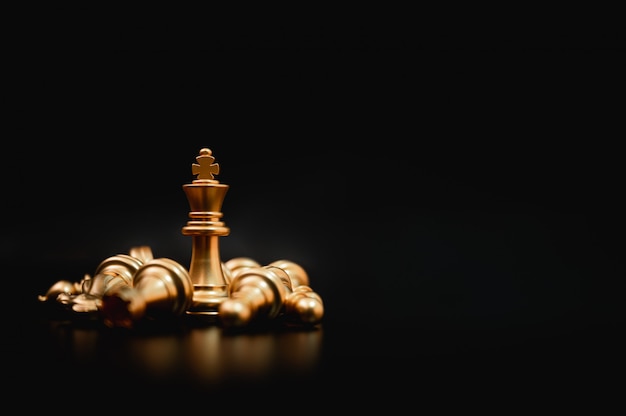 Business leader concept. chess board game strategy planning and competition Premium Photo