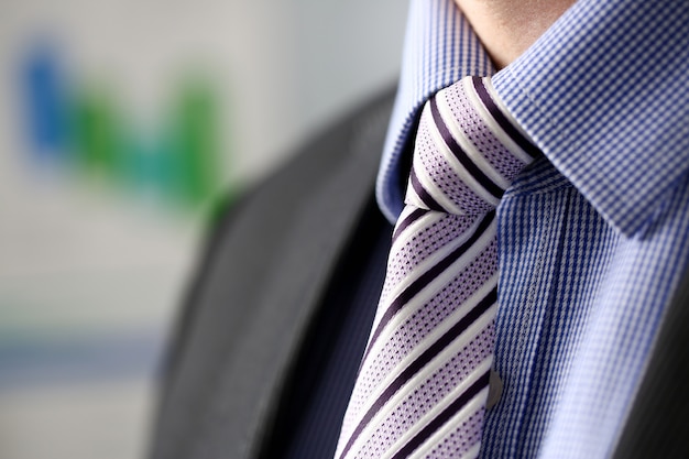Premium Photo | Business man in black suit set tie closeup