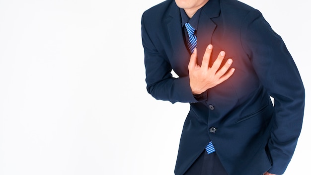 Business man heart attack Premium Photo