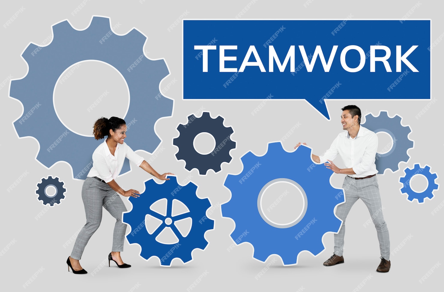 Free Photo | Business people focusing on teamwork